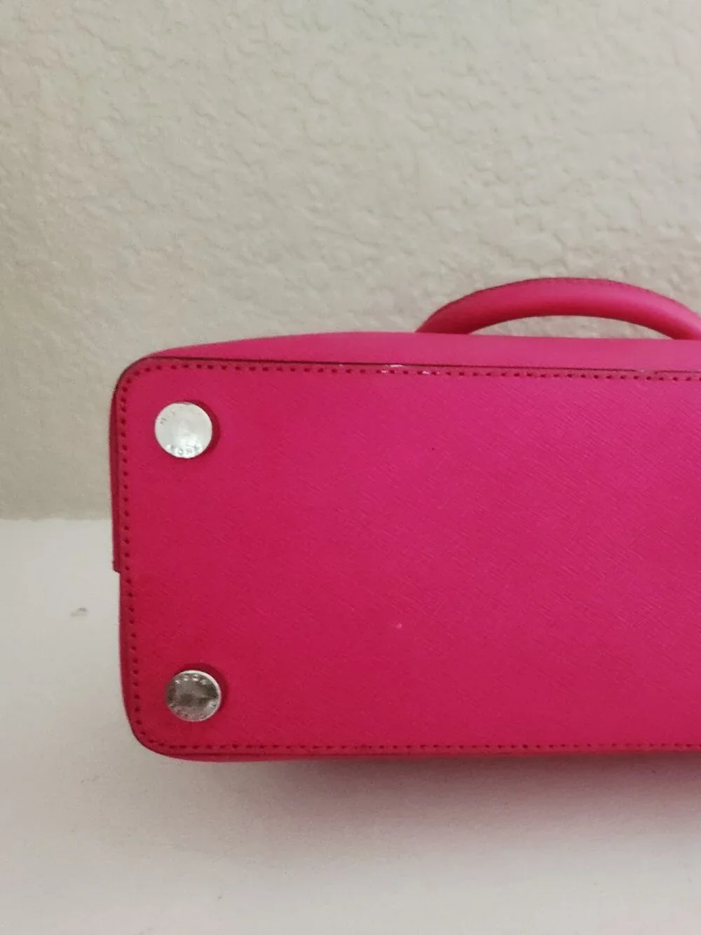 Euc Michael Kors Fushia Leather Shoulder Bag Purse